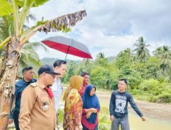 Pasca Banjir Di Kecamatan Marga Punduh DPRD Praksi Gerindra Provinsi Lampung Dan DPRD Kabupaten Pesawaran  Tinjau Lokasi