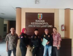 LSM GARUDA INDONESIA PERKASA ( GIP ) DPW LAMPUNG DAFTARKAN KEBERADAAN DI KESBANGPOL 
