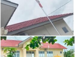 Miris! Bendera Kusam Dan Robek Berkibar Di Halaman Sekolah SMAN 1 Rajabasa Lamspung Selatan