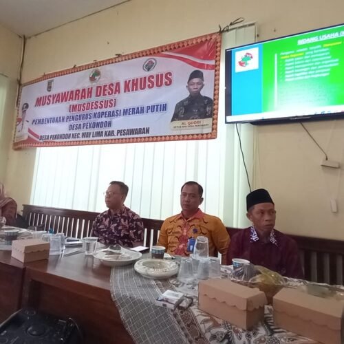 Desa Pekondoh Gelar Musdessus Bentuk Koperasi Desa dan Luncurkan Program Ketahanan Pangan MERAH PUTIH