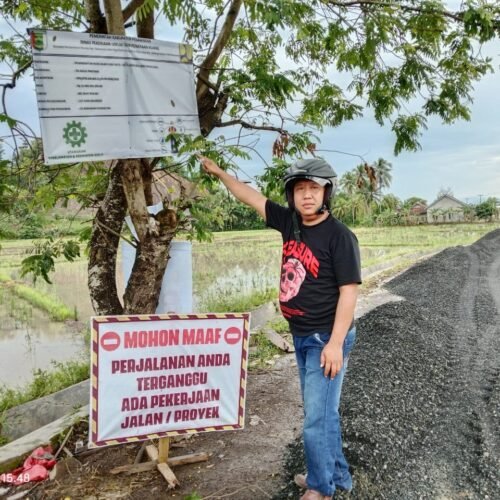 Mahmudin Ketua PWRI Pesawaran Siap Kawal Pengerjaan Proyek Peningkatan Ruas Jalan Kubu Batu – Kota Jawa Begini Katanya 