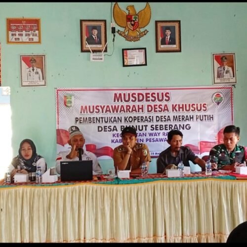 Pemdes Bunut Sebrang Laksanakan  Musdessus pembentukan Koperasi Merah Putih