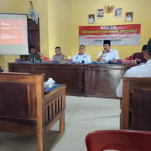 Pemerintah Tiyuh Wonokerto Gelar Rapat Musyawarah Pembentukan Koprasi Merah Putih
