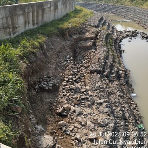 Proyek Tanggul Sungai Way Bulok Rp. 17 Milyar Baru Seumur Singkong Ambrol Diduga Kurangnya Kualitas Bangunan