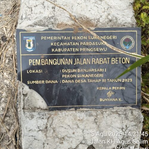 Aktivis G – MAKI Sudah Lengkapi Berkas Dugaan Korupsi Pemerintah Pekon Sukanegri Padasuka