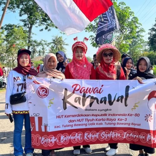Semarak HUT ke -80 Kemerdekaan RI, Pemerintah Tiyuh Karta Raya Gelar Karnaval dan Perlombaan
