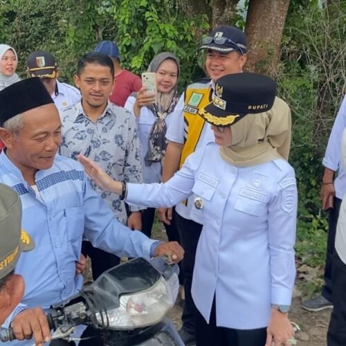Jalan Bayas Viral Bupati Pesawaran Nanda Indira Bastian Langsung Tinjau, Janjikan Pembangunan Tahun 2026
