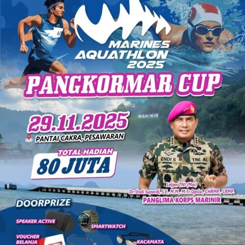 Marines Aquathlon 2025 Pangkormar Cup Siap Digelar di Pesawaran, Total Hadiah Rp75 Juta