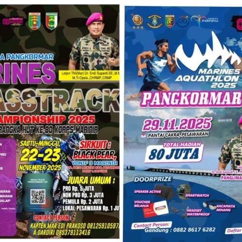 Korps Marinir Gelar Dua Event Besar di Pesawaran: Marines Aquathlon & Grasstrack Championship 2025