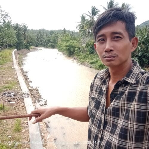 Heboh Pemberitaan Proyek Tanggul Di Way Ratai Ambrol Rudi Sapari Pastikan Tidak Ada Yang Ambrol, Tapi Minta APH Lakukan Audit Pekerjaan Karna Matrial Yang Digunakan Diduga Tidak Sesuai Spesifikasi