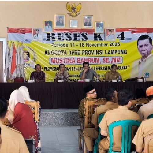 Mustika Bahrun Gelar Reses di Desa Pampangan, Serap Aspirasi Warga untuk Pembangunan Pesawaran