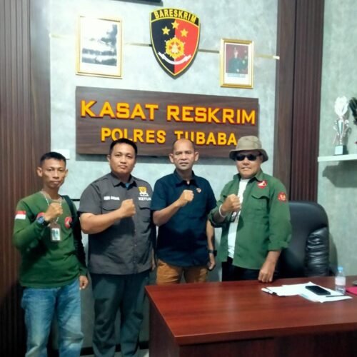 JWI BERSAMA LSM TRINUSA TULANG BAWANG BARAT SILATURAHMI KE KASAT RESKRIM TUBABA