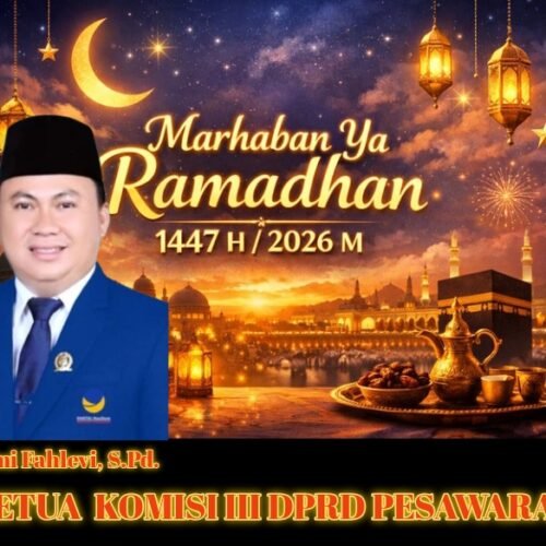 Fahmi Fahlevi, S.Pd., Ketua Komisi III DPRD Kabupaten Pesawaran Ucapkan Marhaban Ya Ramadhan 1447 H / 2026 M