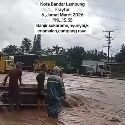 LSM Penjara Kecam Wali Kota Eva Dwiana Soal Banjir di Bandar Lampung