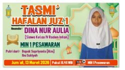 Dina Nur Aulia, Siswi MIN 1 Pesawaran Jalani Ujian Hafalan Al-Qur’an
