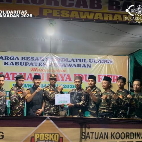 NU Care LAZISNU Pesawaran Salurkan Bantuan untuk Posko Mudik Ansor Banser