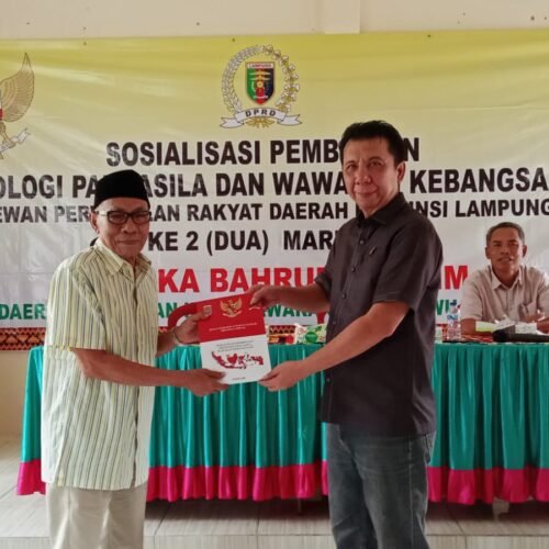 Anggota DPRD Provinsi Lampung Mustika Bahrum Sosialisasikan Ideologi Pancasila di Tanjung Rejo