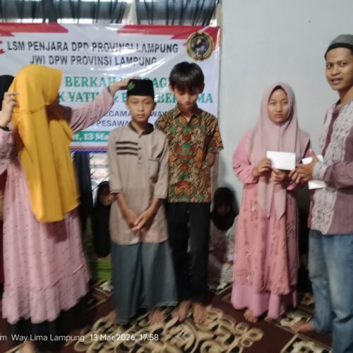 LSM PENJARA dan JWI DPW Provinsi Lampung Gelar Buka Puasa Bersama serta Santuni Puluhan Anak Yatim