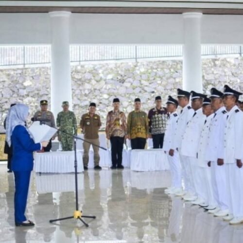 Bupati Nanda Indira Lantik Sembilan Kepala Desa Terpilih Hasil Pilkades Antar Waktu