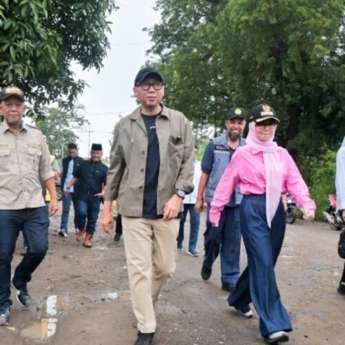 Dorong Peningkatan Infrastruktur Jalan, Bupati Pesawaran Dampingi Gubernur Tinjau Ruas Jalan Provinsi