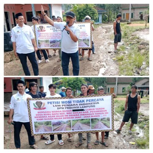 *PETISI MOSI TIDAK PERCAYA: LSM PENJARA DAN WARGA DUSUN LUBUK TANOH KUBUBATU,TUNTUT PERBAIKAN JALAN YANG RUSAK PARAH*   