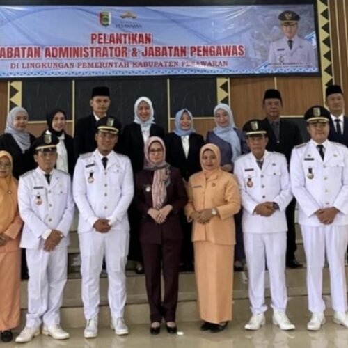 Nanda Indira Bupati Pesawaran Lantik 12 Pejabat Definitif