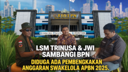 Dugaan Pembengkakan Anggaran Swakelola APBN 2025, Organisasi Profesi Pers JWI & LSM Trinusa Sambangi Kantor BPN Tulang Bawang Barat