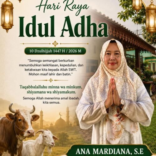 Idul Adha 1447 H, Pj Kepalo Tiyuh Karta Raya Ana Mardiana Ajak Warga Teladani Esensi Kurban