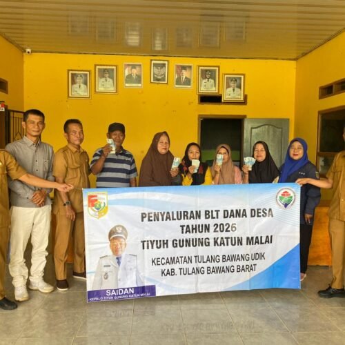 Pemerintah Tiyuh Gunung Katun Malai Salurkan BLT Dana Desa Tahap Pertama 2026