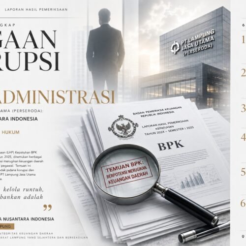 TEMUAN BPK UNGKAP DUGAAN KORUPSI DAN MALADMINISTRASI PT LAMPUNG JASA UTAMA (PERSERODA): LSM TRINUSA DPD  LAMPUNG MENUNTUT PENEGAK HUKUM SEGERA BERTINDAK