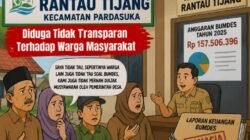 Diduga Tidak Transparan, Pengelolaan BUMDes Rantau Tijang Kecamatan Pardasuka Jadi Sorotan Warga 