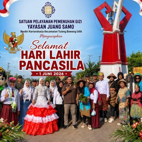 Peringati Hari Lahir Pancasila, SPPG Juang Samo Berdiri Kartaraharja Gelar Karnaval dan Bagikan Paket Sayuran