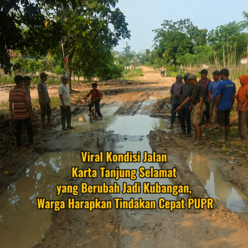 Viral Kondisi Jalan Karta Tanjung Selamat yang Berubah Jadi Kubangan, Warga Harapkan Tindakan Cepat PUPR