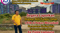 Mahmuddin Ketua LSM PENJARA Indonesia DPD Provinsi Lampung, Segera Laporkan Dugaan Alih Fungsi Lahan LP2B di Pekon Wonodadi Gading Rejo ke Polda Lampung
