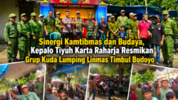 Sinergi Kamtibmas dan Budaya, Kepalo Tiyuh Karta Raharja Resmikan Grup Kuda Lumping Linmas Timbul Budoyo