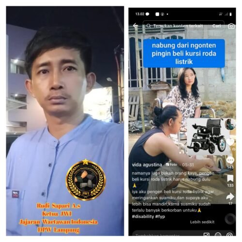 Seorang Warga Tanjung Bintang 22 Tahun Lumpuh Vida Agustina Viral di TikTok Inginkan Kursi Roda Listrik, Ketua JWI DPW Lampung Meminta PEMDA Lamsel Bertindak 