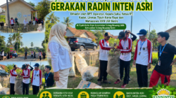Sukseskan Gerakan Radin Inten Asri, Pj. Kepala Tiyuh Karta Raya Pimpin Gotong Royong Massal