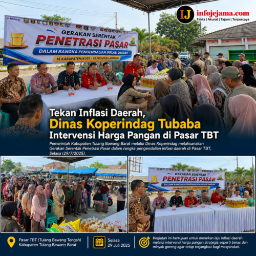 PEMKAB TUBABA GELAR OPERASI PASAR MURAH DI TBT UNTUK TEKAN INFLASI