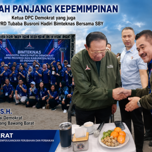 Sejarah Panjang Kepemimpinan, Ketua DPC Demokrat yang juga Ketua DPRD Tubaba Busroni Hadiri Bimteknas Bersama SBY