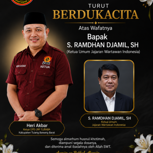 Keluarga Besar JWI TUBABA Berduka: Heri Akbar Sampaikan Duka Mendalam atas Wafatnya Ketua Umum S. Ramadhan Djamil, SH