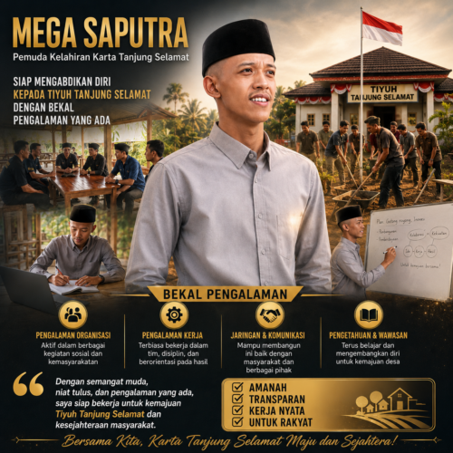 Momentum Sejarah Baru KTS: Mega Saputra Resmi Daftar Calon Kepala Tiyuh, Ajak Pemuda dan Warga Bersatu Bersama Tihang!