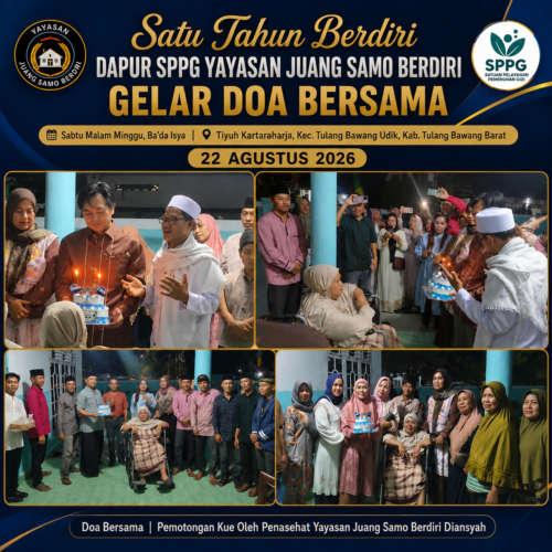 Satu Tahun Berdiri, Dapur SPPG Yayasan Juang Samo Berdiri Gelar Doa Bersama