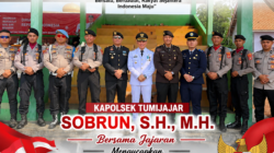 Kapolsek Tumijajar Bersama Jajaran Sampaikan Ucapan Dirgahayu RI ke-81