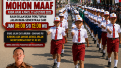 Disdikbud Tubaba Matangkan Lomba Gerak Jalan SD dan SMP Jelang HUT RI ke-81