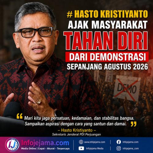 Hasto Kristiyanto Ajak Masyarakat Tahan Diri dari Demonstrasi Sepanjang Agustus 2026