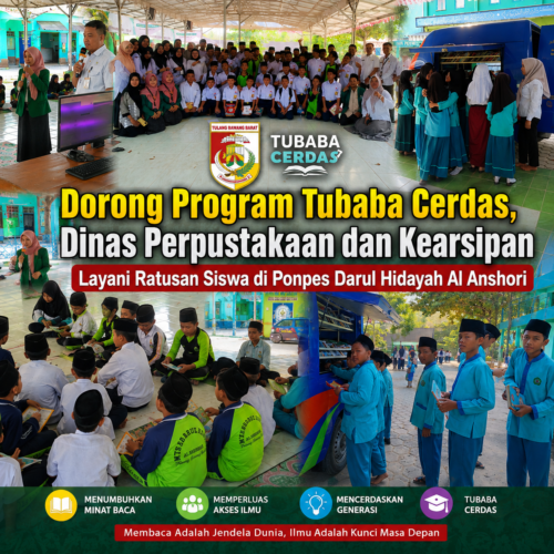 Dinas Perpustakaan dan Kearsipan Tubaba Gelar Layanan Perpustakaan Keliling di Ponpes Darul Hidayah Al Anshori