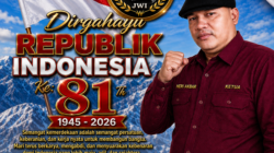 DPD JWI TUBABA SAMPAIKAN UCAPAN DIRGAHAYU REPUBLIK INDONESIA KE-81, TEKANKAN PERAN PERS DALAM MENGISI KEMERDEKAAN