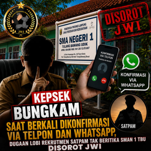 Dugaan Lobi Tertutup Rekrutmen Satpam Baru Mencuat, Kepsek SMAN 1 Tulang Bawang Udik Bungkam