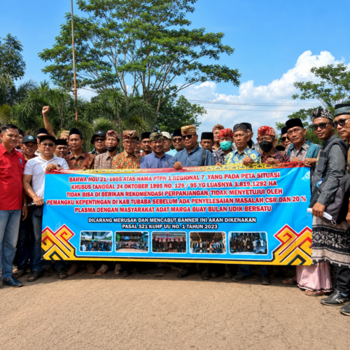 Forum Buay Bulan Udik Bersatu Desak PTPN I Regional 7 Buka Data Pelepasan Lahan 1984 dan Penuhi Hak Masyarakat