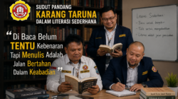 Sudut Pandang Karang Taruna Dalam Literasi Sederhana. ” Di Baca Belum TENTU Kebenaran Tapi Menulis Adalah Jalan Bertahan Dalam Keabadian